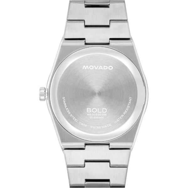 Movado Men’s Quartz Swiss Made Silver Stainless Steel White Dial 40mm Watch 3600972