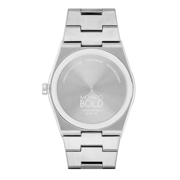 Movado Men’s Quartz Swiss Made Silver Stainless Steel Ice Blue Dial 40mm Watch 3601243