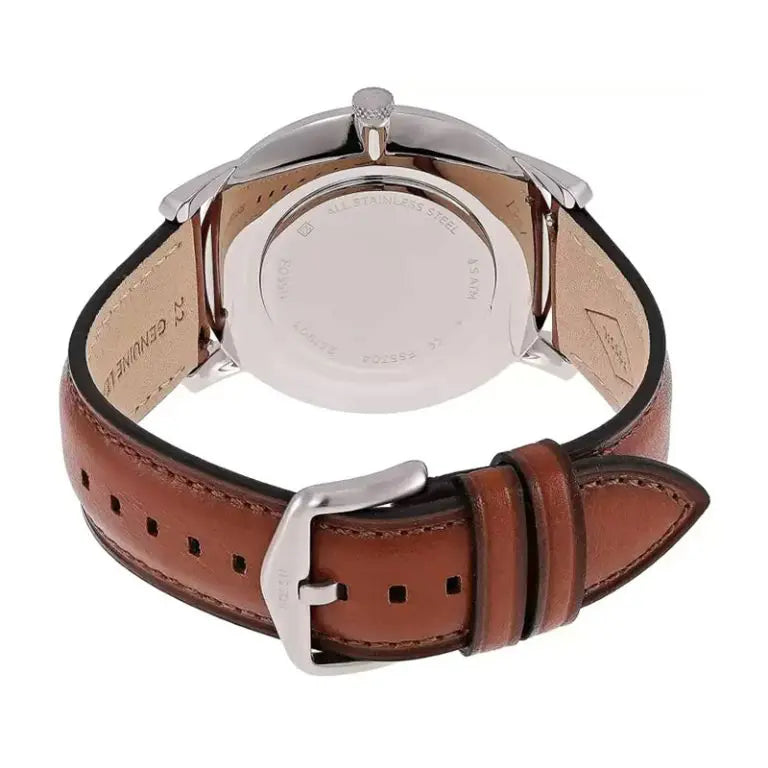 Fossil Men’s Quartz Brown Leather Strap Blue Dial 44mm Watch FS5304