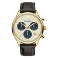Movado Men’s Swiss Made Quartz Leather Strap Parchment Dial 43mm Watch 3650007