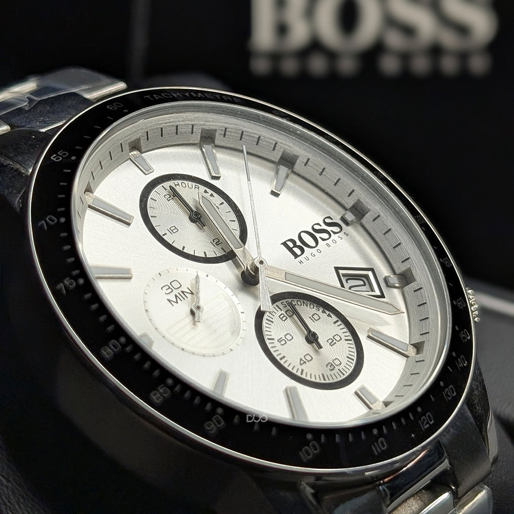 Hugo Boss Men’s Chronograph Quartz Stainless Steel Silver Watch 1513511