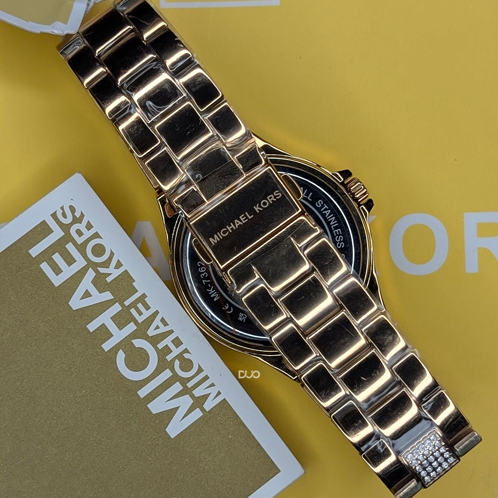 Michael Kors Women’s Quartz Rose Gold Stainless Steel White Dial 37mm Watch MK7362