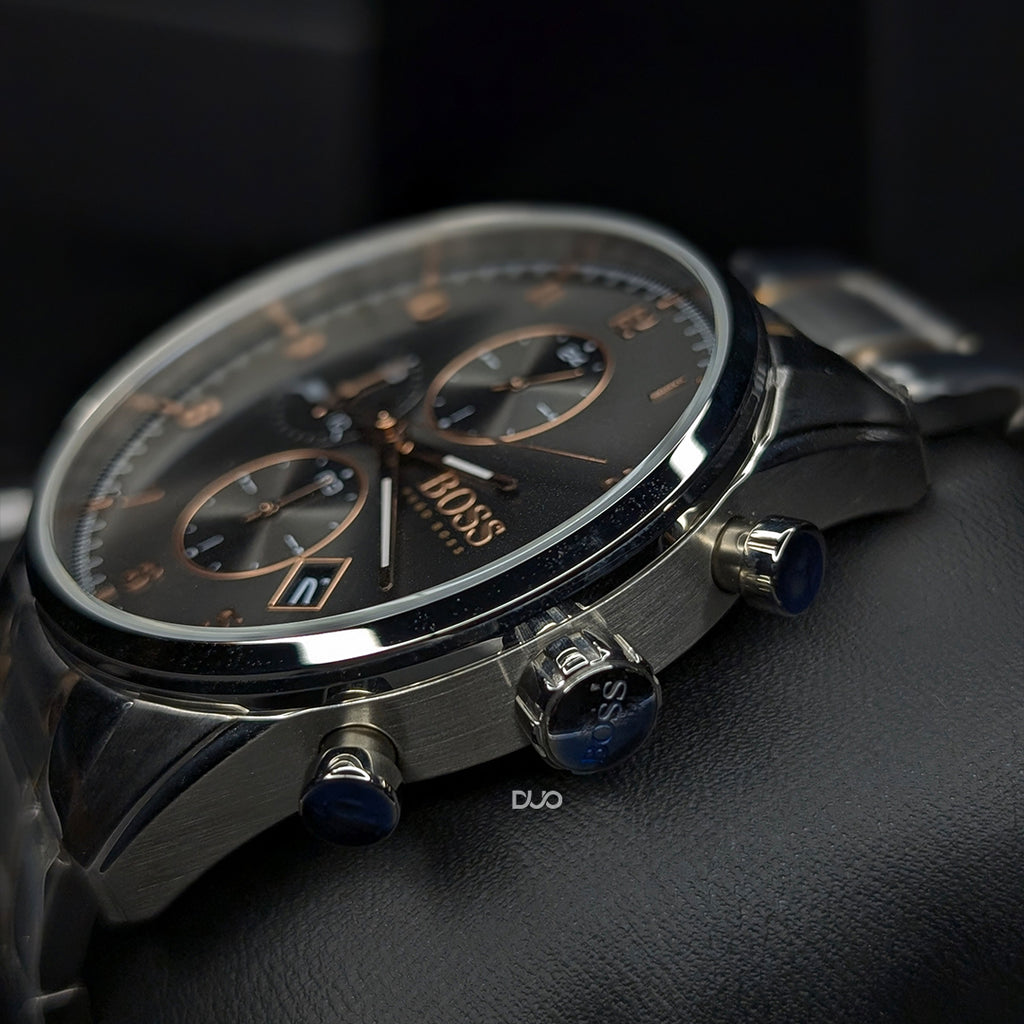 Hugo Boss Men’s Chronograph Analogue Quartz Stainless Steel Strap 44mm Watch 1513789