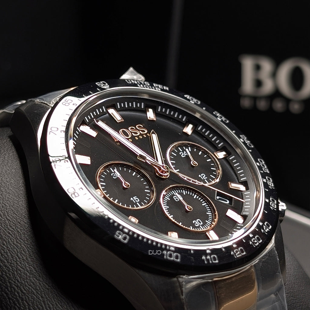 Hugo Boss Men’s Analog Stainless Steel Black Dial 45mm Watch 1513757