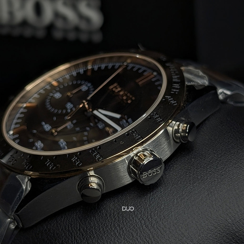 Hugo Boss Men’s Quartz Two-tone Stainless Steel Black Dial 42mm Watch 1513584
