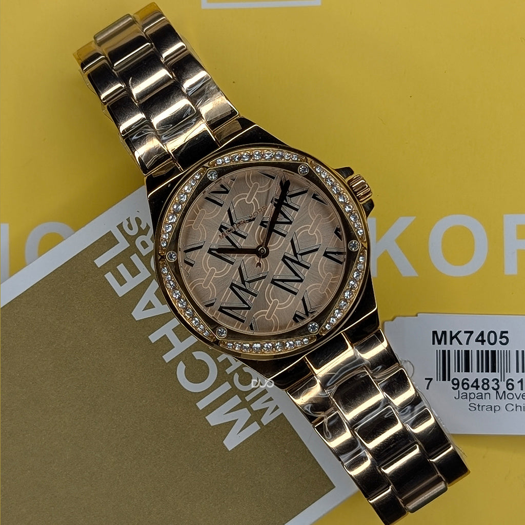 Michael Kors Women’s Quartz Rose Gold Stainless Steel Rose Gold Dial 37mm Watch MK7405