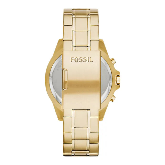 Fossil Men’s Chronograph Quartz Stainless Steel Gold Dial 44mm Watch FS5772