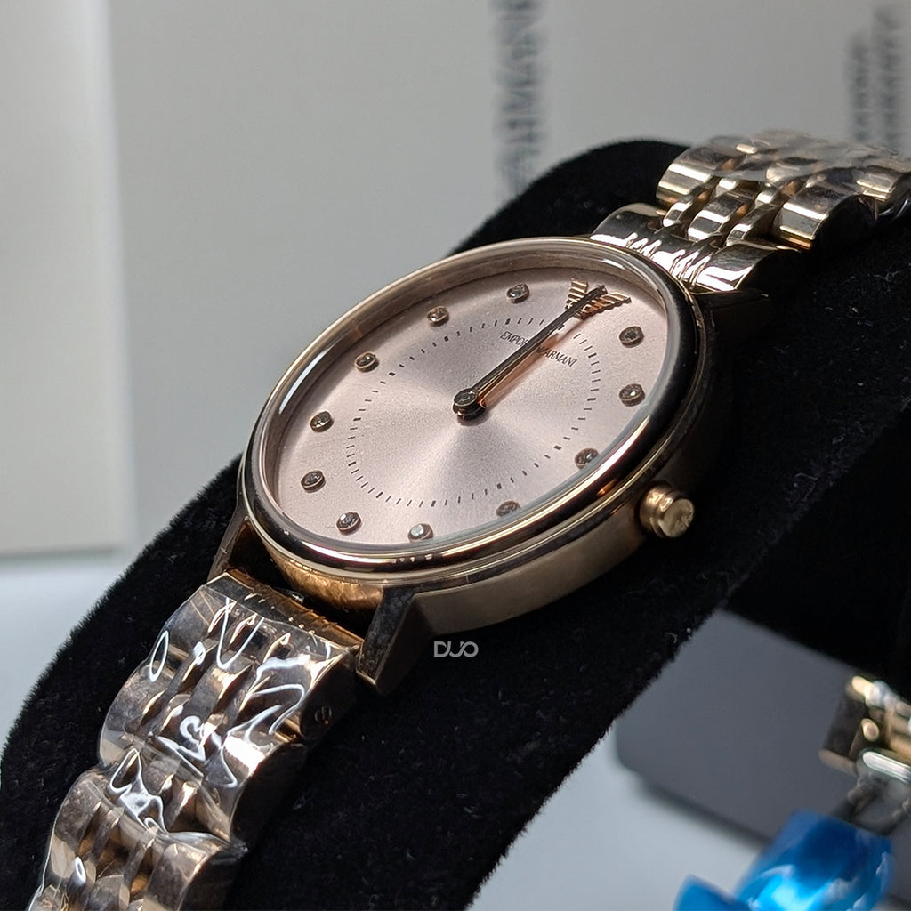 Emporio Armani Women’s Quartz Stainless Steel Rose Gold Dial 32mm Watch AR11062
