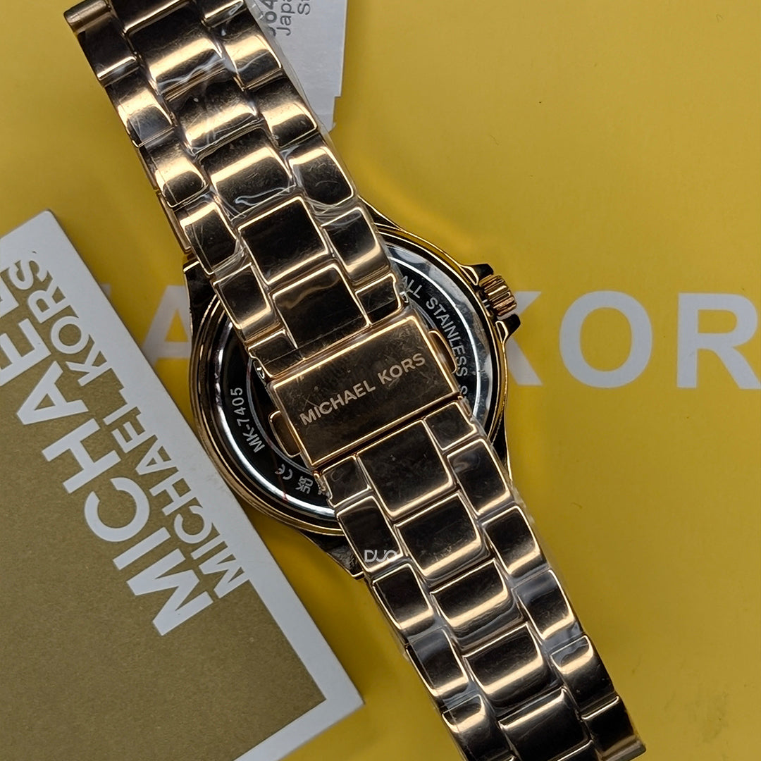 Michael Kors Women’s Quartz Rose Gold Stainless Steel Rose Gold Dial 37mm Watch MK7405