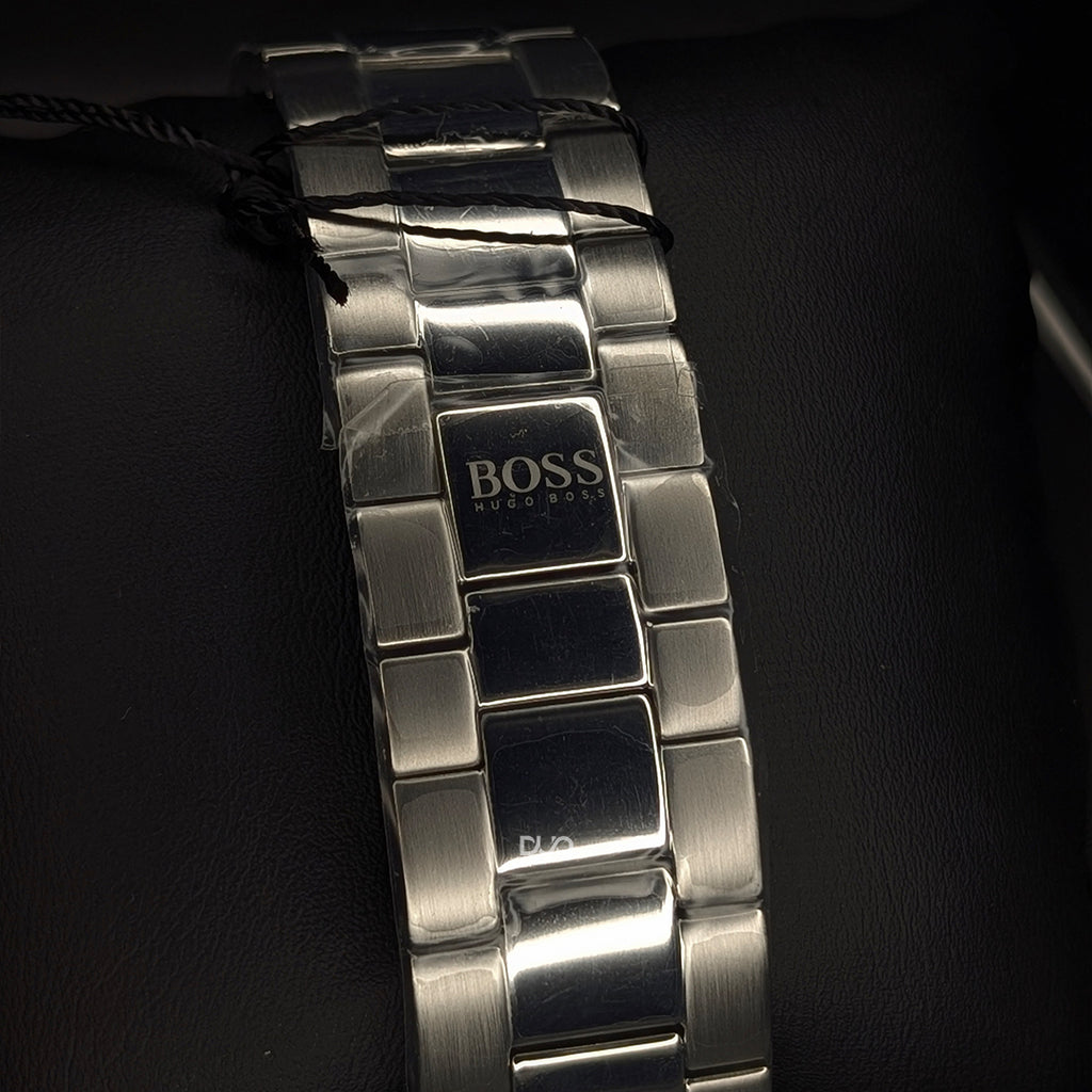Hugo Boss Men’s Quartz Silver Stainless Steel Green Dial 44mm Watch 1513951