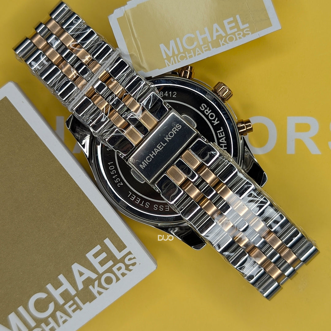 Michael Kors Men’s Lexington Chronograph Quartz Stainless Steel Grey Dial 45mm Watch MK8561