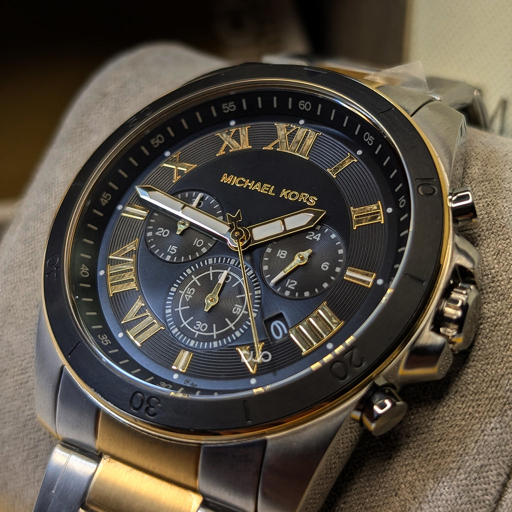 Michael Kors Men’s Quartz Two-tone Stainless Steel Black Dial 44mm Watch MK8901