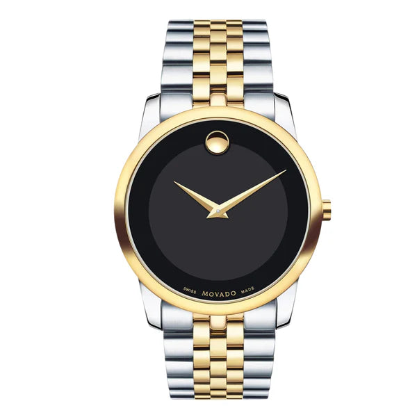 Movado Men’s Swiss Made Quartz Stainless Steel Black Dial 40mm Watch 606899