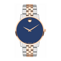 Movado Men’s Quartz Swiss Made Stainless Steel Blue Dial 40mm Watch 607267
