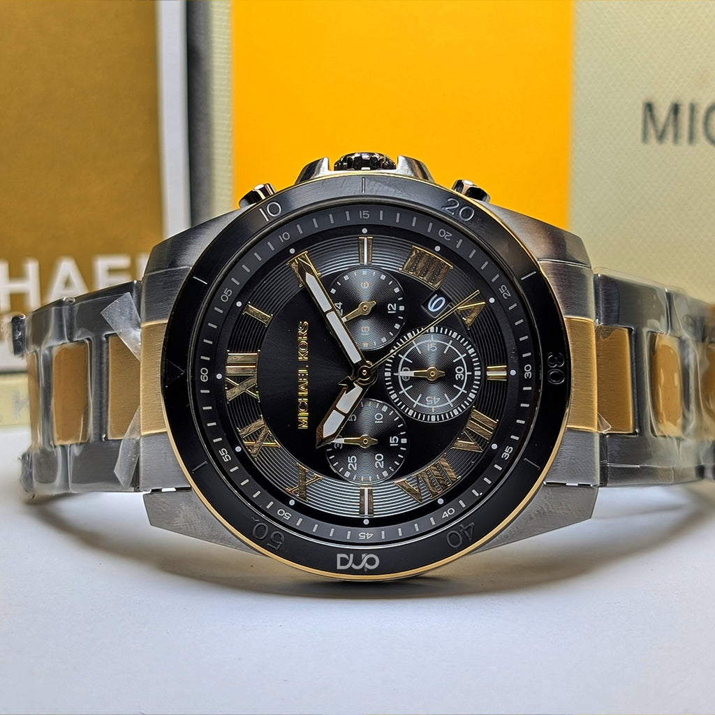 Michael Kors Men’s Quartz Two-tone Stainless Steel Black Dial 44mm Watch MK8901