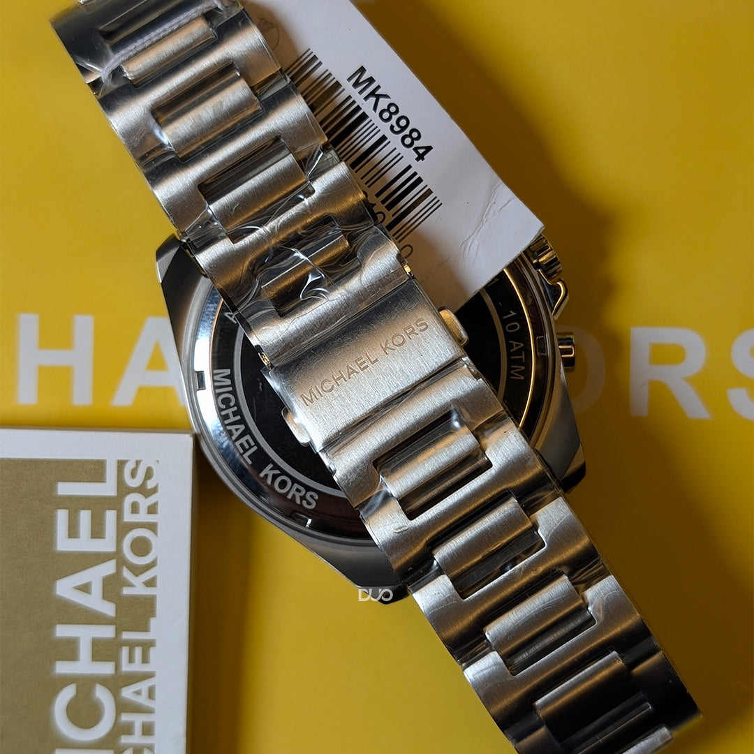 Michael Kors Men’s Quartz Silver Stainless Steel Green Dial 45mm Watch MK8984