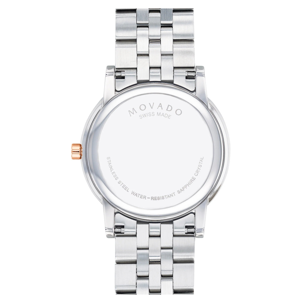 Movado Men’s Quartz Swiss Made Stainless Steel Blue Dial 40mm Watch 607267