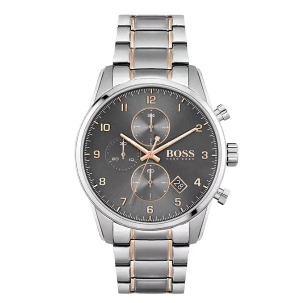 Hugo Boss Men’s Chronograph Analogue Quartz Stainless Steel Strap 44mm Watch 1513789