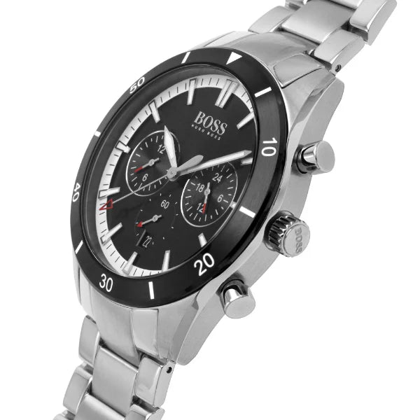 Hugo Boss Men’s Quartz Stainless Steel Black Dial 44mm Watch 1513862