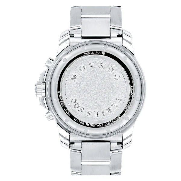 Movado Men’s Quartz Swiss Made Stainless Steel Black Dial 42mm Watch 2600142