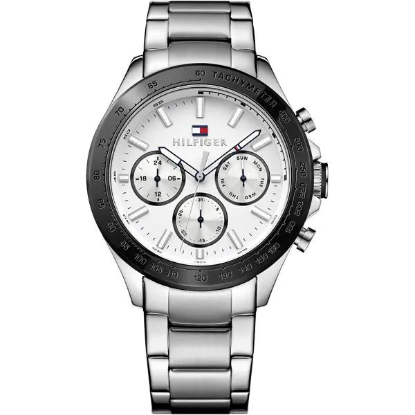 Tommy Hilfiger Men’s Quartz Stainless Steel White Dial 44mm Watch 1791227