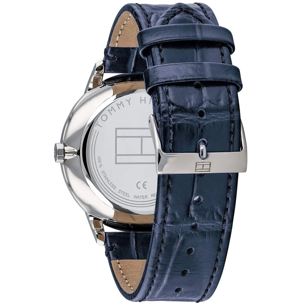 Tommy Hilfiger Men’s Quartz Leather Strap Blue Dial 44mm Watch 1710387