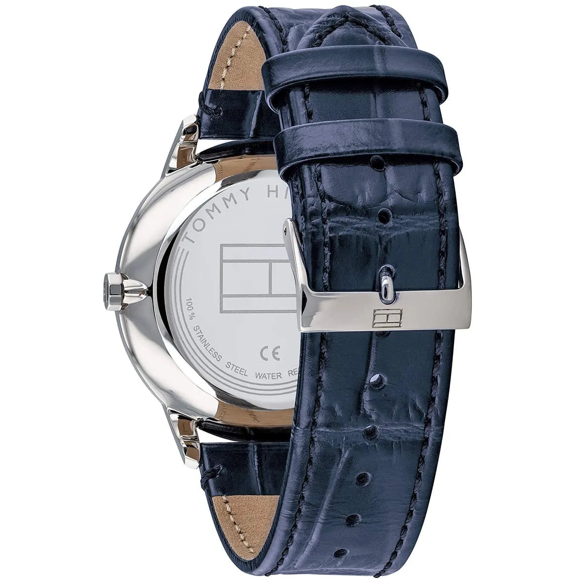 Tommy Hilfiger Men’s Quartz Leather Strap Blue Dial 44mm Watch 1710387