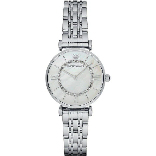 EMPORIO ARMANI Silver Dial Silver Stainless Watch For Women - AR1908