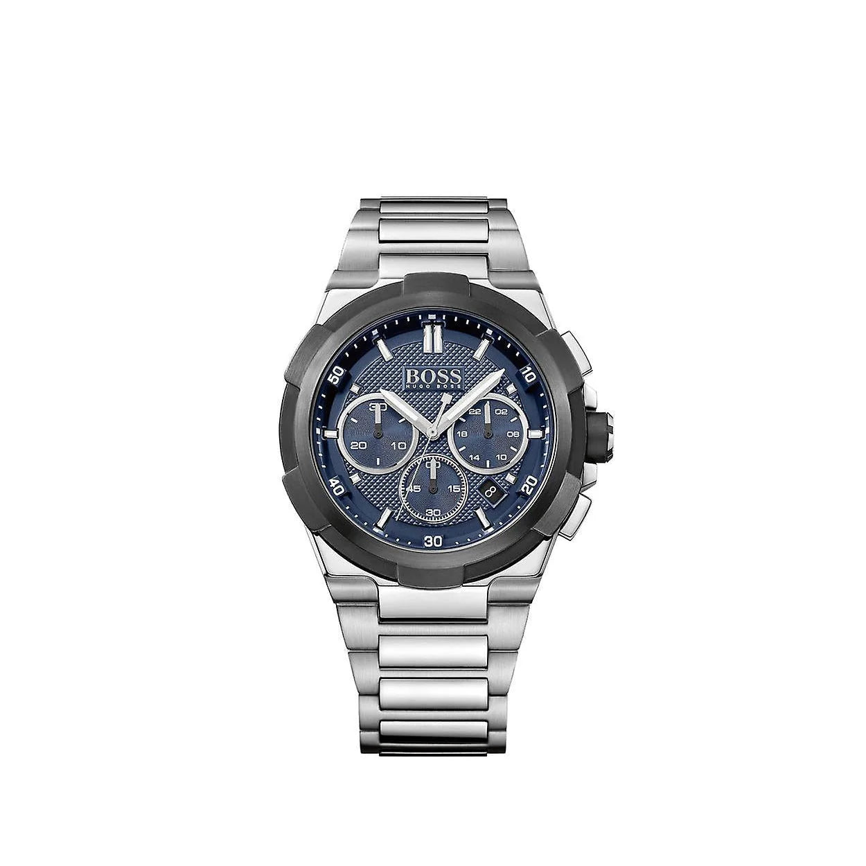 Hugo Boss Men’s Chronograph Quartz Stainless Steel Blue Dial 46mm Watch 1513360