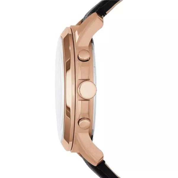 Fossil Men’s Quartz Black Leather Strap Grey Dial 44mm Watch FS5085