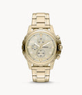 Fossil Men’s Chronograph Quartz Gold Stainless Steel Champagne Dial 45mm Watch FS4867