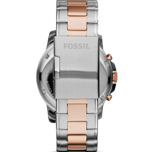 Fossil Men’s Chronograph Two-tone Stainless Steel Blue Dial 44mm Watch FS5024