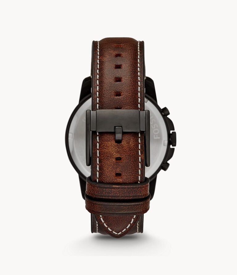Fossil Men’s Chronograph Quartz Leather Strap Brown Dial 44mm Watch FS5088