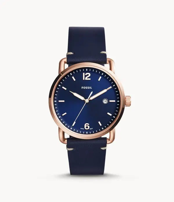 Fossil Men’s Quartz Leather Strap Blue Dial 42mm Watch FS5274