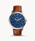 Fossil Men’s Quartz Brown Leather Strap Blue Dial 44mm Watch FS5304