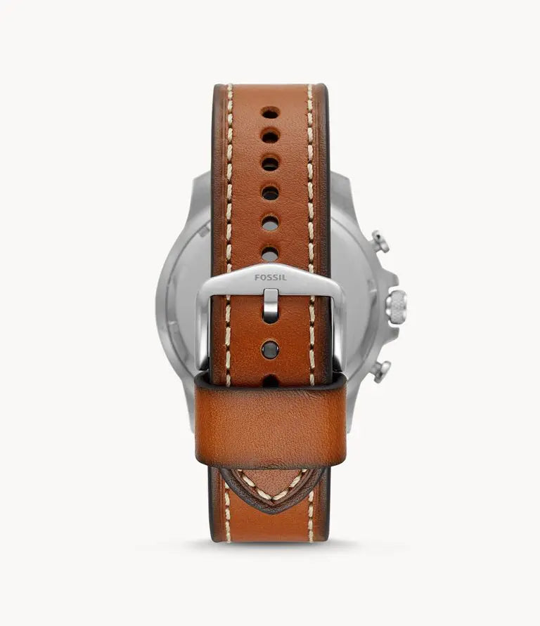 Fossil Men’s Quartz Leather Strap Blue Dial 46mm Watch FS5602