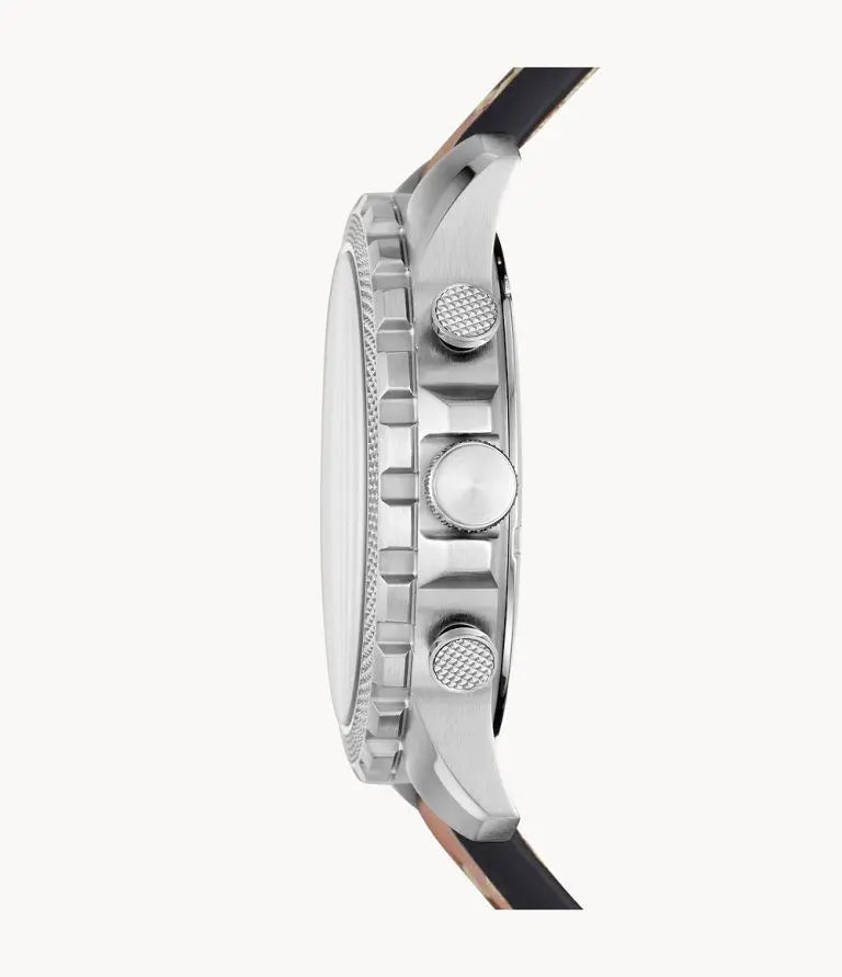 Fossil Men’s Quartz Leather Strap Blue Dial 46mm Watch FS5602