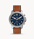 Fossil Men’s Quartz Leather Strap Blue Dial 46mm Watch FS5602