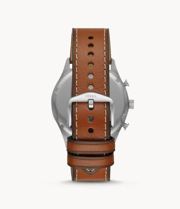 Fossil Men’s Quartz Leather Strap Blue Dial 46mm Watch FS5607
