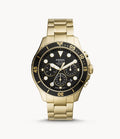Fossil Men’s Chronograph Quartz Gold Stainless Steel Black Dial 44mm Watch FS5267