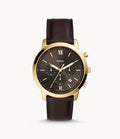 Fossil Men’s Quartz Leather Strap Black Dial 44mm Watch FS5763