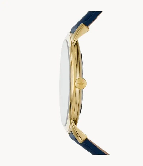 Fossil Men’s Quartz Leather Strap Blue Dial 44mm Watch FS5789