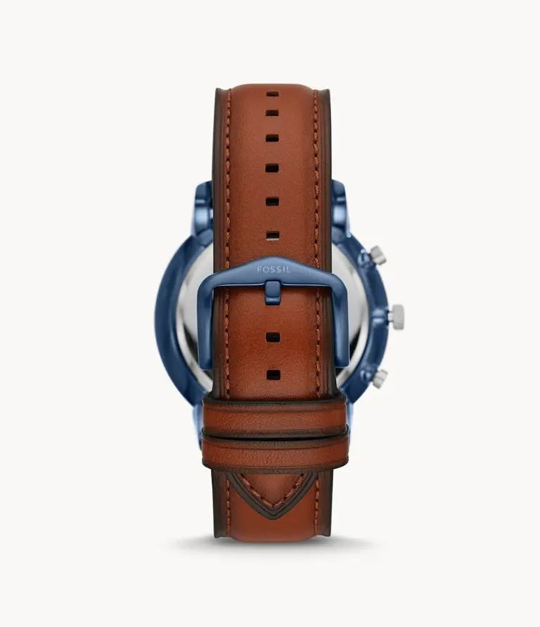 Fossil Men’s Quartz Leather Strap Blue Dial 44mm Watch FS5791