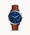 Fossil Men’s Quartz Leather Strap Blue Dial 44mm Watch FS5791