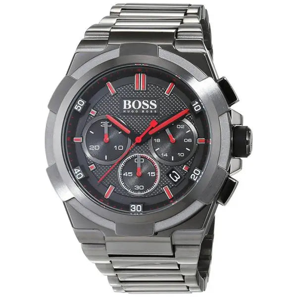 Hugo Boss Men’s Chronograph Quartz Stainless Steel Grey Dial 45mm Watch 1513361