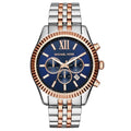 Michael Kors Men’s Quartz Lexington Chronograph Two-tone Stainless Steel Blue Dial 45mm Watch MK8412