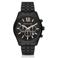Michael Kors Men’s Lexington Chronograph Stainless Steel Black Dial 45mm Watch MK8467