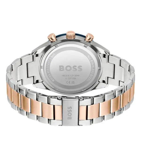 Hugo Boss Men’s Quartz Two-tone Stainless Steel Blue Dial 44mm Watch 1513937