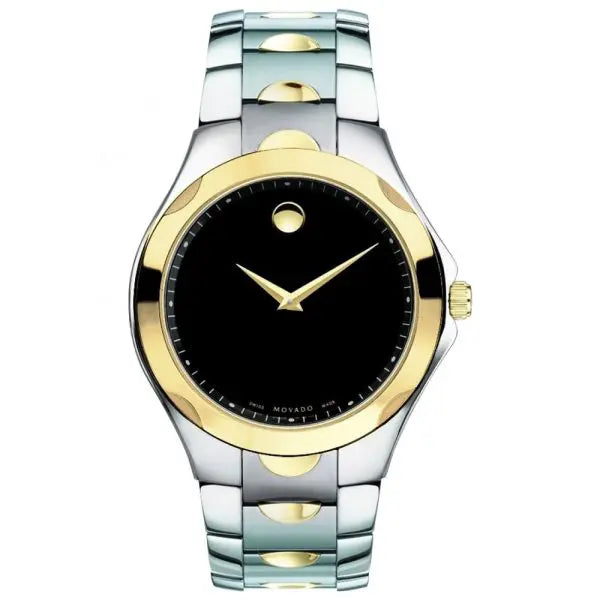 Movado Men’s Swiss Made Quartz Stainless Steel Black Dial 40mm Watch 606381