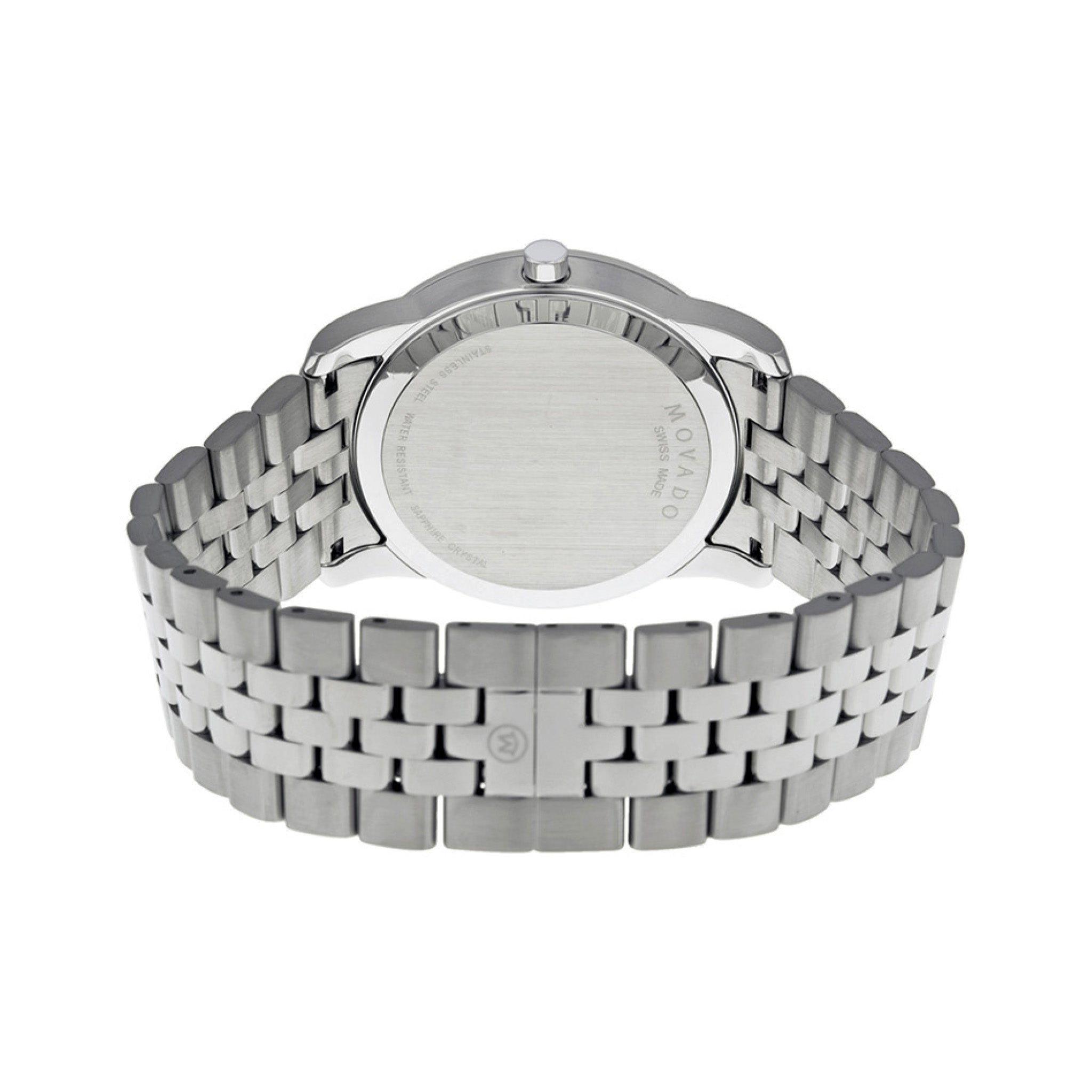 Movado Men’s Swiss Made Quartz Stainless Steel Black Dial 40mm Watch 606504